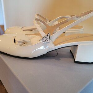 Prada Mary Jane white shoe NWT